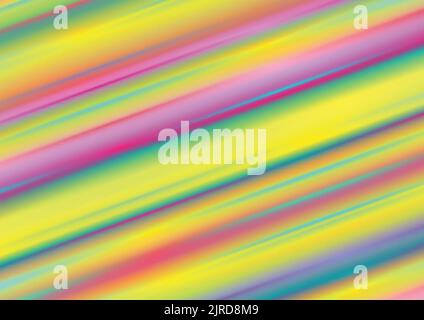 Abstract colourful holographic smooth stripes minimal background. Vector design Stock Vector