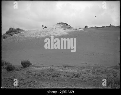 Horowhenua Hills and Middens - Lake Horowhenua, 1927, 1927, by Leslie Adkin. Stock Photo