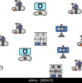 Driverless car sensor pattern seamless background texture repeat ...