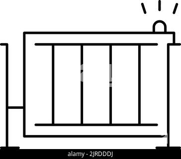 Automatic garden gate icon. Outline Automatic garden gate vector icon ...