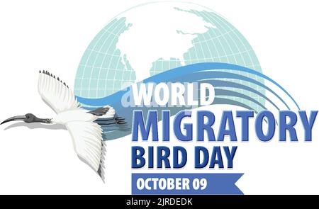World Migratory Bird Day Banner Design illustration Stock Vector
