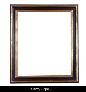 Old antique wooden frame isolated on white with clipping path Stock Photo