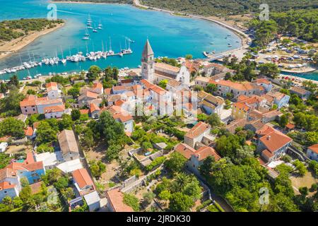 Historic town of Osor between islands Cres and Losinj, Croatia Stock Photo