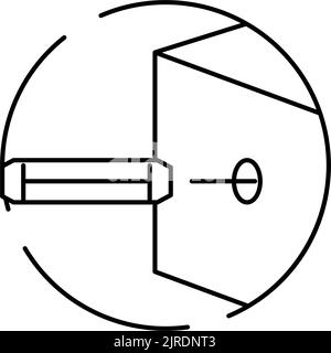 insert furniture dowel assembly furniture line icon vector illustration Stock Vector