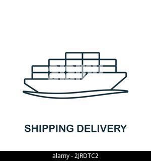 Shipping Delivery icon. Line simple line Retail icon for templates, web design and infographics Stock Vector