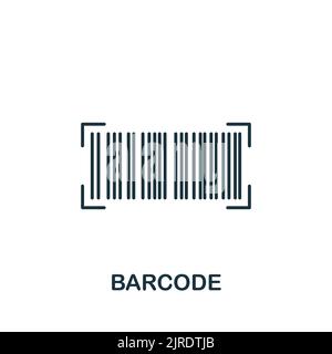 Barcode icon. Line simple line Retail icon for templates, web design and infographics Stock Vector