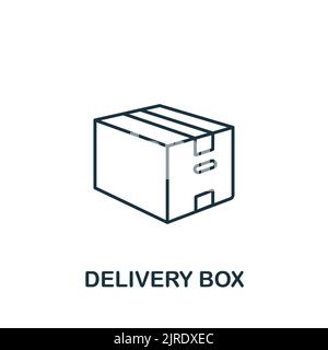 Delivery Box icon. Line simple line Shipping icon for templates, web design and infographics Stock Vector