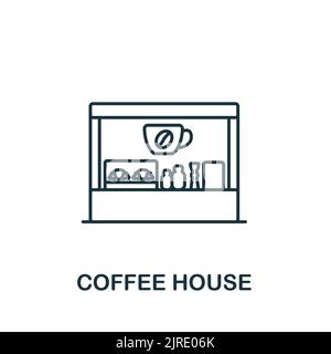 Coffee House icon. Line simple icon for templates, web design and infographics Stock Vector