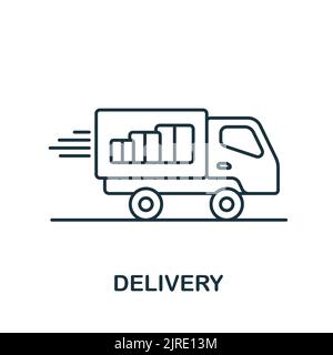 Delivery icon. Line simple icon for templates, web design and infographics Stock Vector