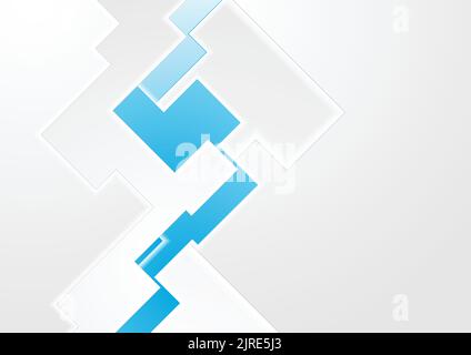 Blue and grey abstract technology minimal background. Vector design Stock Vector