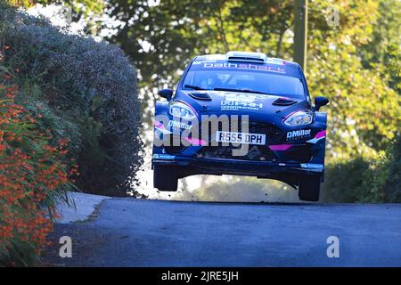 Friday 19 August 2022: Modern Tyres Ulster Rally: Desi Henry and Paddy Robinson (Ford Fiesta MK2) in action during the 2022 Ulster Rally Stock Photo