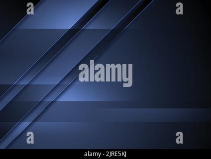 Dark blue abstract corporate material background. Vector design Stock Vector
