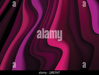 Abstract purple corporate curved waves background. Vector illustration Stock Vector