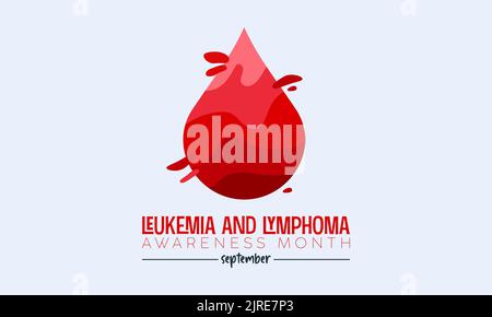 Vector illustration design concept of leukemia and lymphoma awareness month observed on every september. Stock Vector