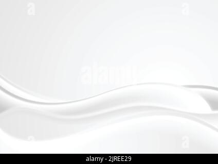 White abstract winter snowdrifts wavy New Year background. Vector design Stock Vector