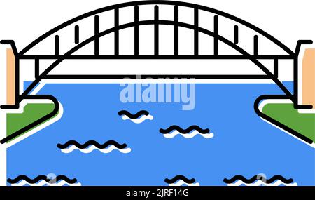 harbor bridge color icon vector illustration Stock Vector Image & Art ...