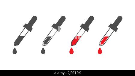 Pipette. Dropper icon. Template for websites, applications, booklets and digital design. Flat style Stock Vector
