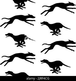 Vector hand drawn running whippet dog Stock Vector Image & Art - Alamy