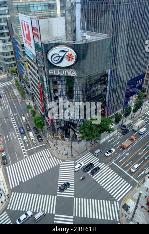 Tokyo, Japan. 24th Aug, 2022. Sukiyabashi intersection seen from the Tokyo metropolitan area. (Photo by James Matsumoto/SOPA Images/Sipa USA) Credit: Sipa USA/Alamy Live News Stock Photo