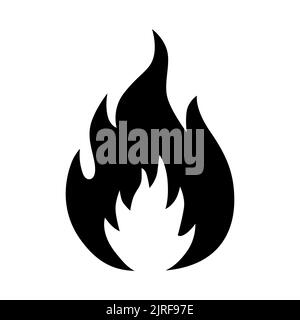 Fire symbol and hot flame vector illustration icon Stock Vector