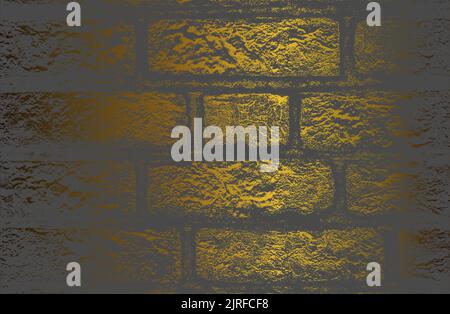 Luxury black metal gradient background with distressed brick wall texture. Vector illustration Stock Vector