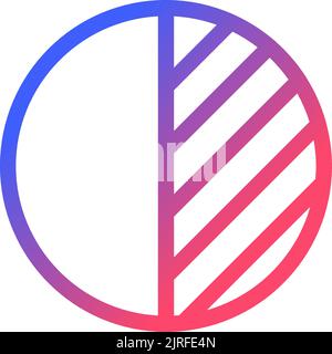 Contrast pixel perfect gradient linear ui icon Stock Vector