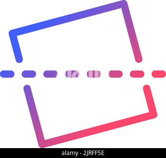 Straighten pixel perfect gradient linear ui icon Stock Vector