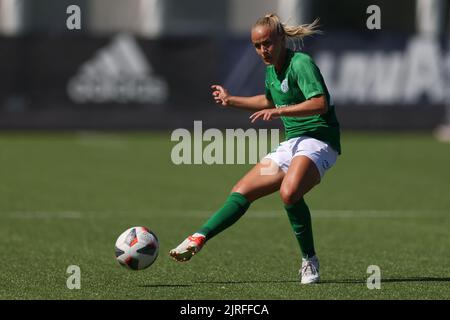 Turin, Italy, 21st August 2022. Kethy Ounpuu of Tallinna FC Flora during the UEFA Women's Champions League match at Juventus Training Centre, Turin. Picture credit should read: Jonathan Moscrop / Sportimage Stock Photo