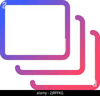 Series of layers pixel perfect gradient linear ui icon Stock Vector