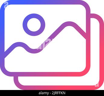 Set of pictures pixel perfect gradient linear ui icon Stock Vector