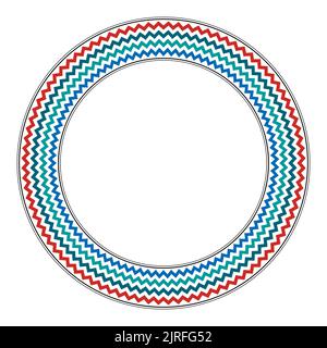 Two bold wavy lines forming a black circle frame. Circle frame