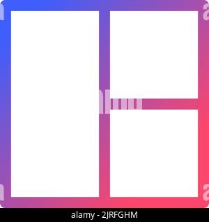 Photo collage pixel perfect gradient linear ui icon Stock Vector