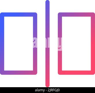 Transition pixel perfect gradient linear ui icon Stock Vector