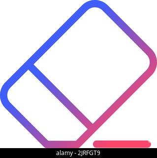 Eraser pixel perfect gradient linear ui icon Stock Vector