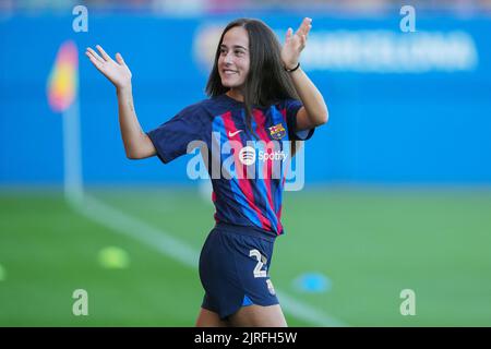 Nuria Rabano of FC Barcelona during the Joan Gamper Womens trophy match between FC Barcelona and Montpellier Herault SC played at Johan Cruyff Stadium on August 23, 2022 in Barcelona, Spain. (Photo by Bagu Blanco / PRESSIN) Stock Photo