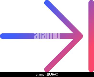 Next step pixel perfect gradient linear ui icon Stock Vector