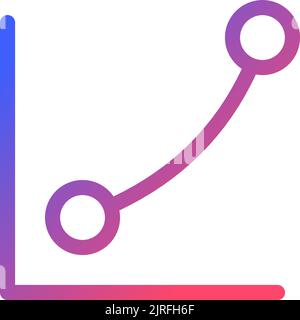Curves tool pixel perfect gradient linear ui icon Stock Vector