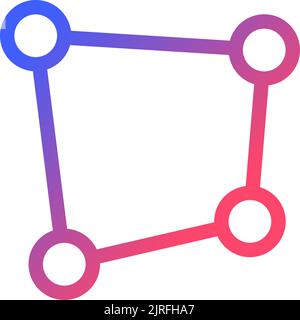 Perspective tool pixel perfect gradient linear ui icon Stock Vector