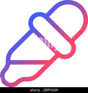 Eyedropper pixel perfect gradient linear ui icon Stock Vector