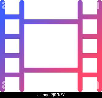 Footage pixel perfect gradient linear ui icon Stock Vector