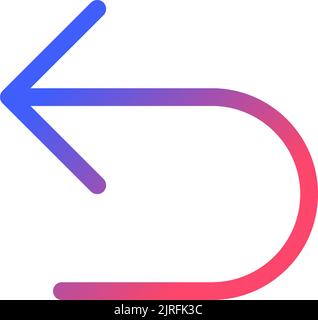 Undo pixel perfect gradient linear ui icon Stock Vector