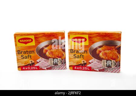 WETZLAR, GERMANY 2022-07-25: MAGGI gravy Basic. MAGGI sauces are ideal companions for classic meat dishes Stock Photo