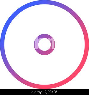 Disc storage pixel perfect gradient linear ui icon Stock Vector