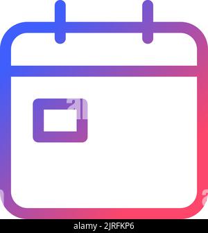Calendar pixel perfect gradient linear ui icon Stock Vector