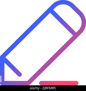 Pencil pixel perfect gradient linear ui icon Stock Vector