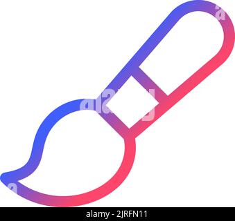 Brush pixel perfect gradient linear ui icon Stock Vector