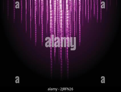 Dark purple abstract illumination shiny background. Vector design Stock Vector