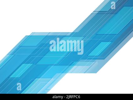 Abstract blue hi-tech minimal geometric background. Vector design Stock Vector