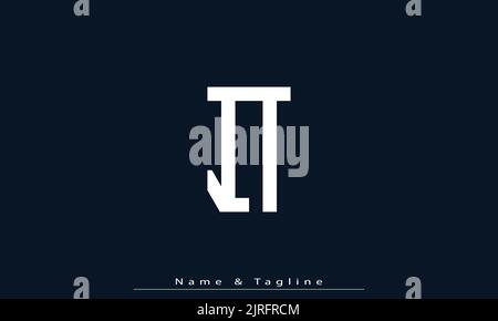 Alphabet letters Initials Monogram logo IT , TI Stock Vector