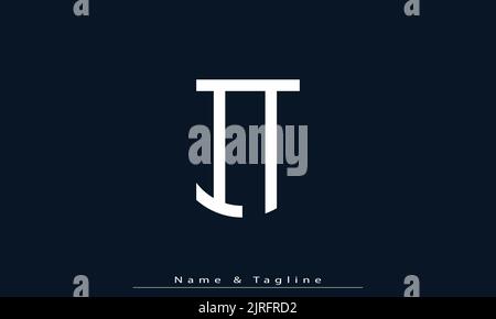 Alphabet letters Initials Monogram logo IT , TI Stock Vector